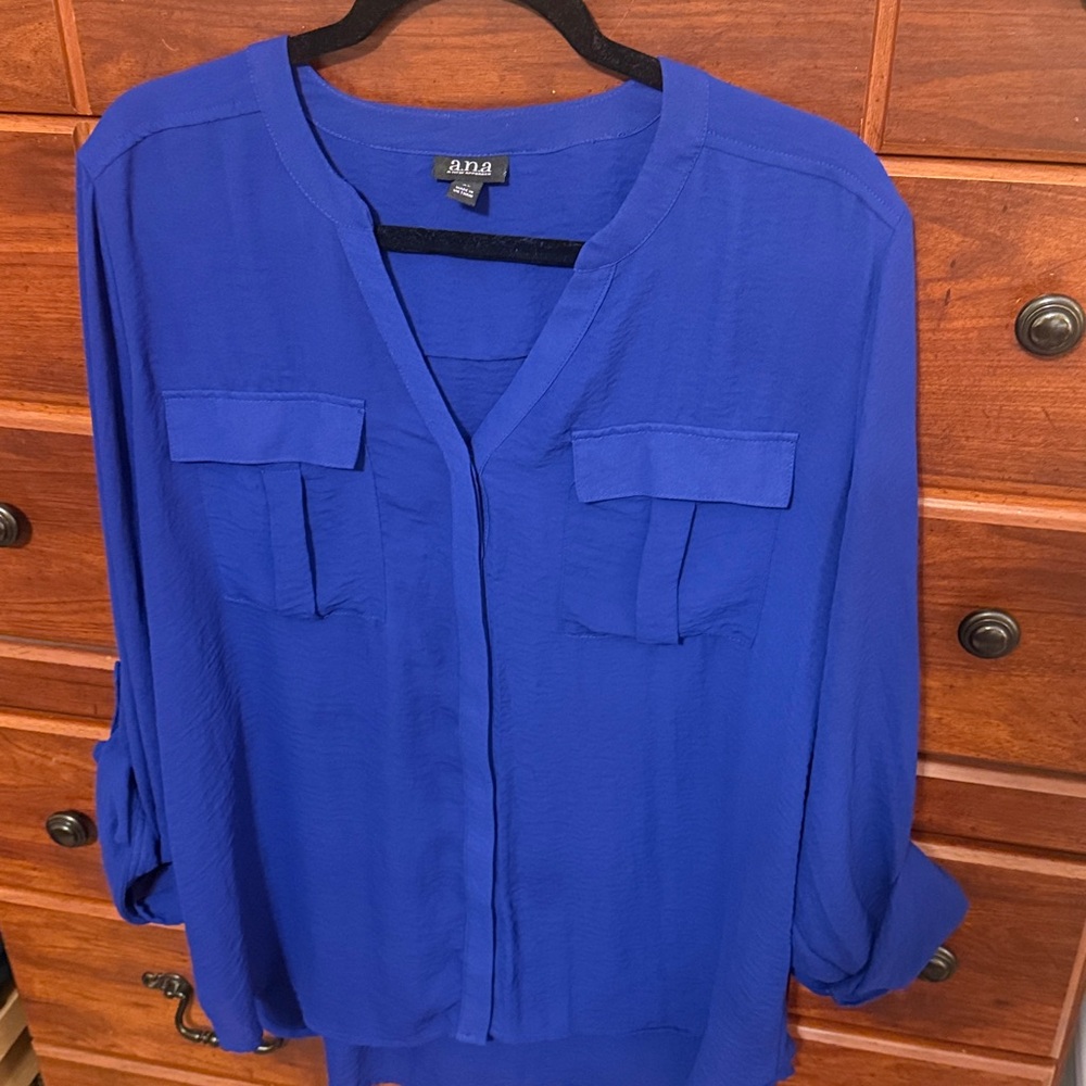 Zara Royal Blue Women's Blouse - Picture 2 of 2